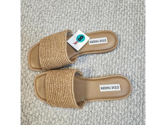 Steve Madden Daphnee Women's Slide Sandals with Woven Strap Size 8 MWT - Picture 9 of 9